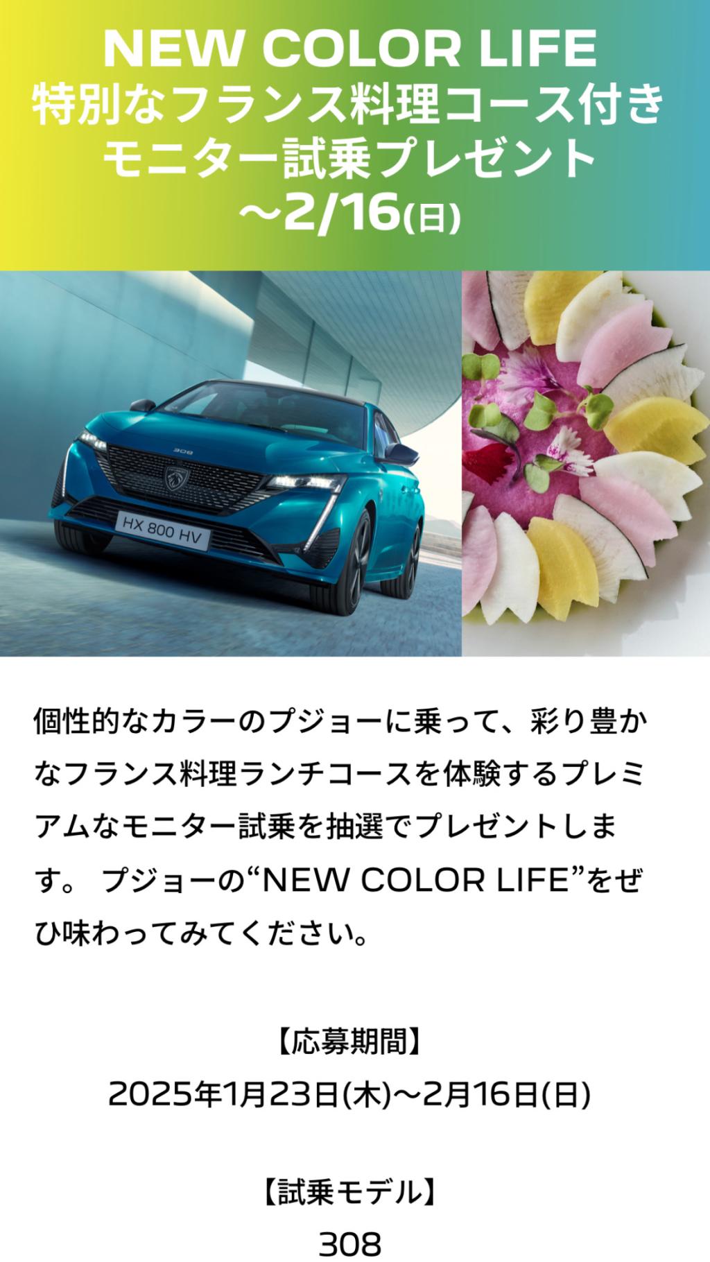 NEW COLOR LIFE キャンペーン実施中！！