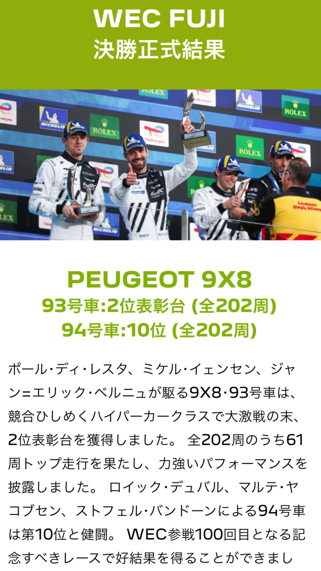 WEC FUJI 2025 入賞キャンペーン